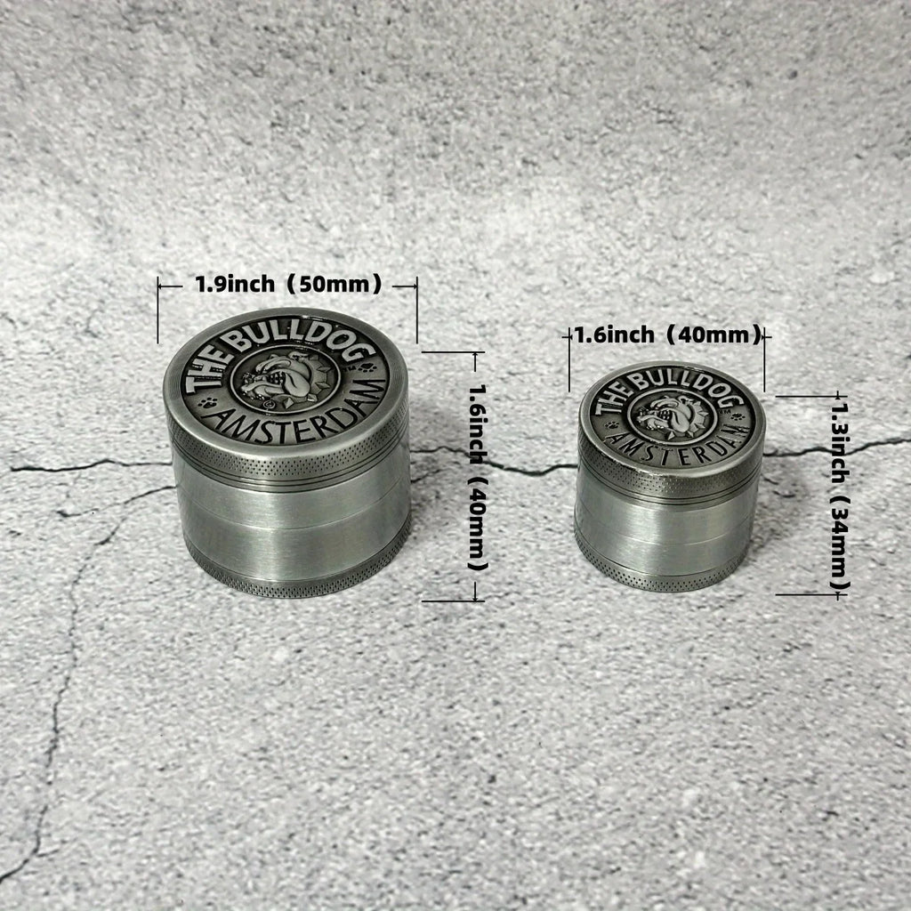 1.6/2inch Silver Dog Metal Herb Grinder Mill Mortar 4-Layers Tobacco Vanilla Bud Grinder Grass Cigar Smoking Cigarette Tool