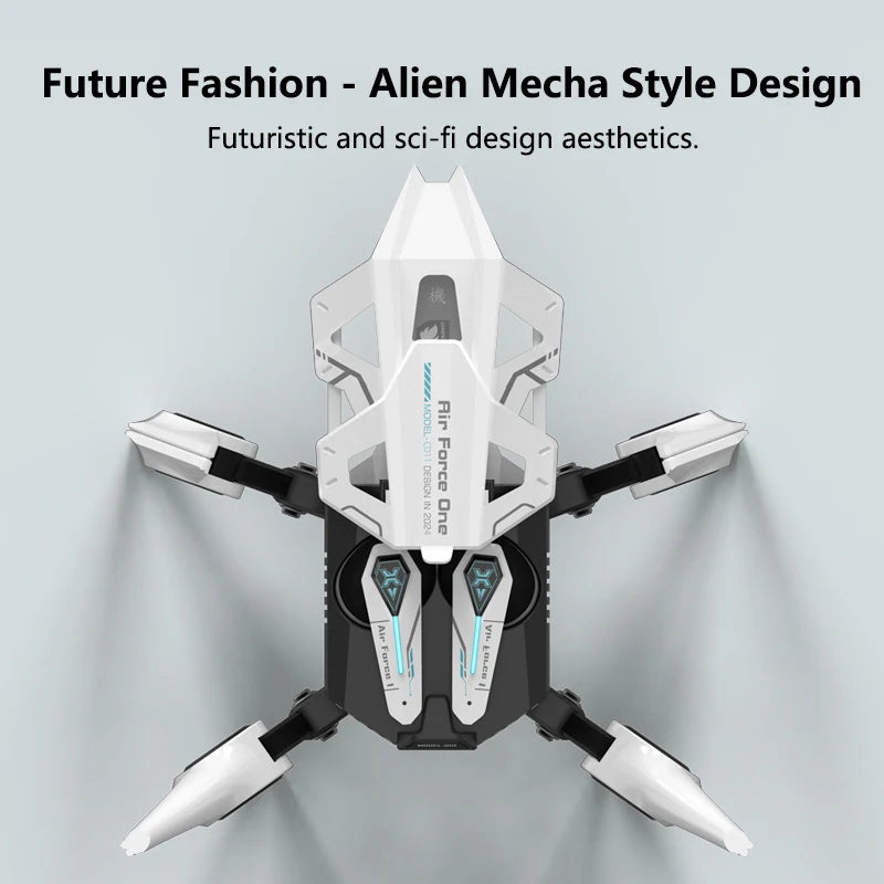 Alien Mech Style Trendy Cool Bluetooth Earphones Noise Cancellation Light Effect Mechanical Design In-Ear Wireless Earbuds
