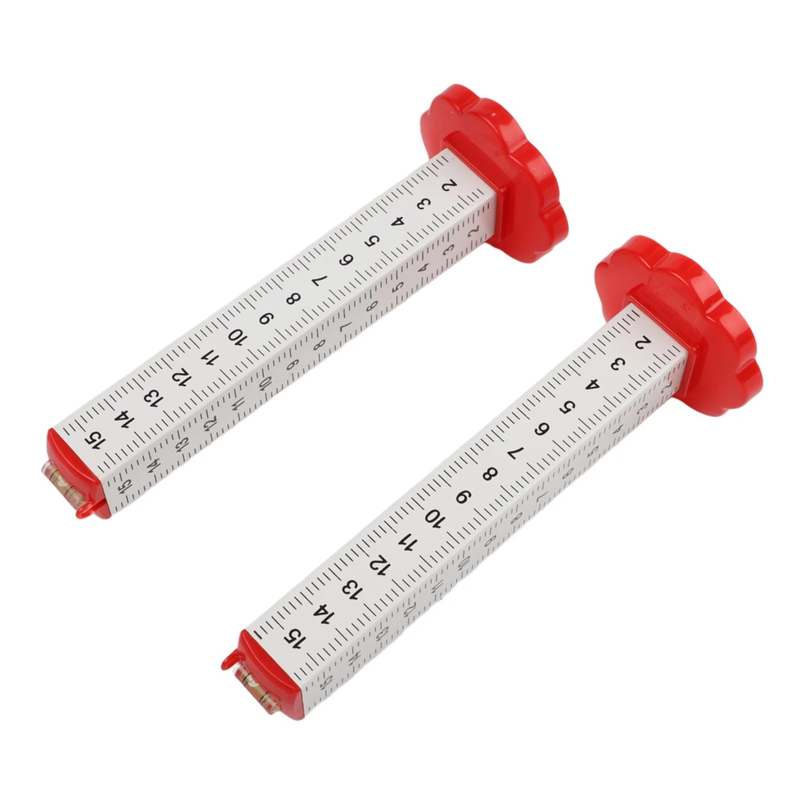 2pcs Equal Height Marking Ruler 4 Sided Scale Aluminum Alloy Dual-purpose Ceiling Brick Leveling Ruler Measurement Tools