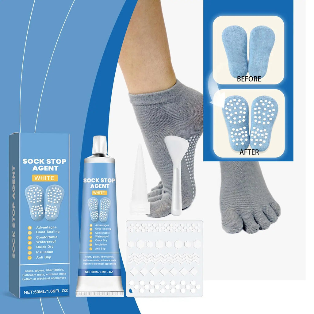 Quick-Drying Non-Slip Adhesive Transparent DIY Sock Stop Agent Waterproof Fabric Paint for Non-Slip Socks