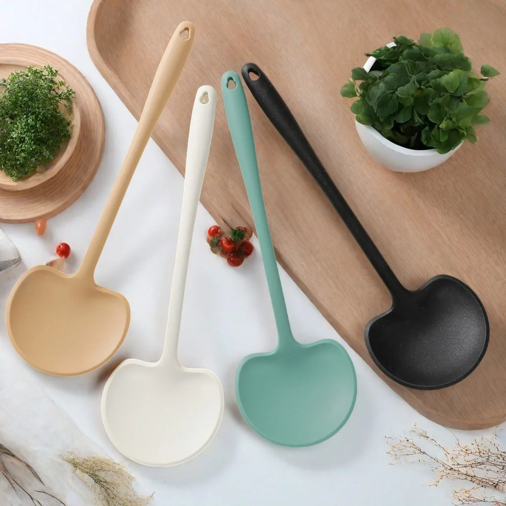 1pc silicone mushroom-shaped long-handled spatula, non-stick pan spatula, high-temperature resistant stir-frying spatula