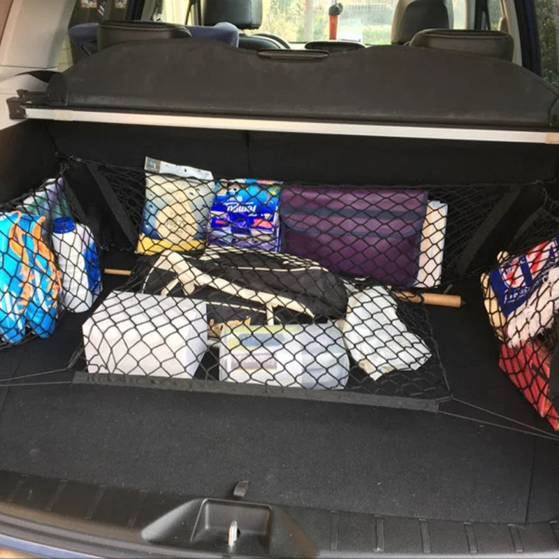 Car Trunk Elastic Stretchable Net Universal Luggage Cargo Storage Nylon Mesh Nets Car Organizer Car Interior Mesh Network Pocket