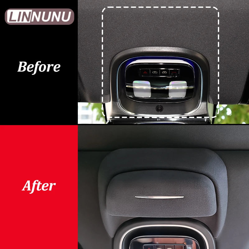 Linnunu Fit for Deepal S07 Car Accessories Car Glasses Case Car Roof Glasses Case Modification Accessories Multifunctional Sunglasses Case Clip Car Accessories Suede Style Glasses Case