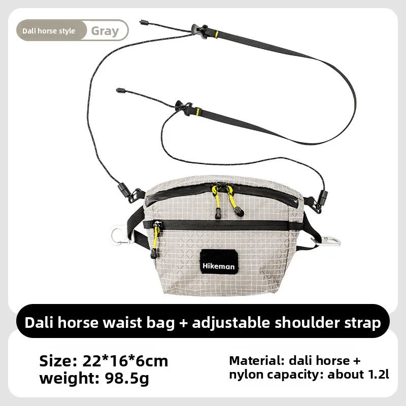 Outdoor Chest Bag UHMWPE 1.2L Large Capacity Waterproof Adjustable Lightultra Bag for Camping Hiking Cycling Running Fishing