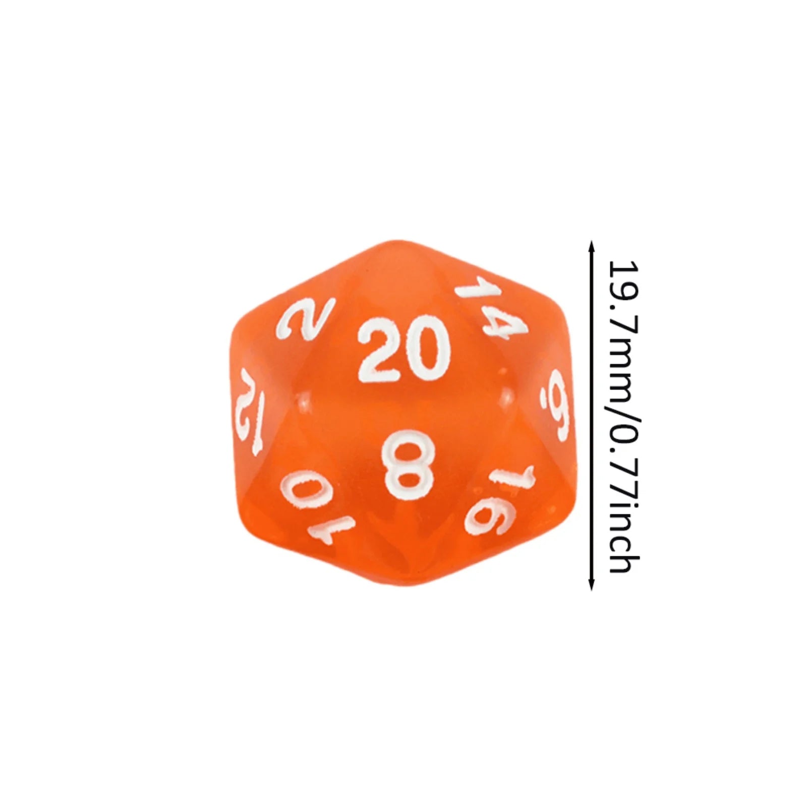 D20 Dice Set 10pcs/set Polyhedral 20 Sided Transparent Dice for Role Playing DND COC Entertainment Board Game