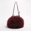Fluffy Curly Faux Fur Cloud Bag Cute Soft Plush Purse for Women Casual Single Shoulder Crossbody Multi Color Daily Fashion Handb