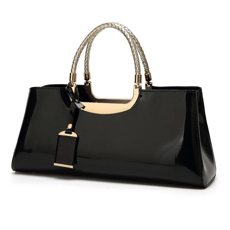 2026 New Trendy Patent Leather Glossy Crossbody Bag, Simple and Versatile Handbag, Women's Evening Bag