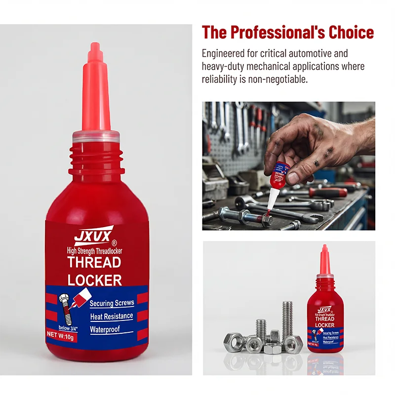 Super Threadlocker (10g) – Red, high-strength anaerobic adhesive for securing metal screws