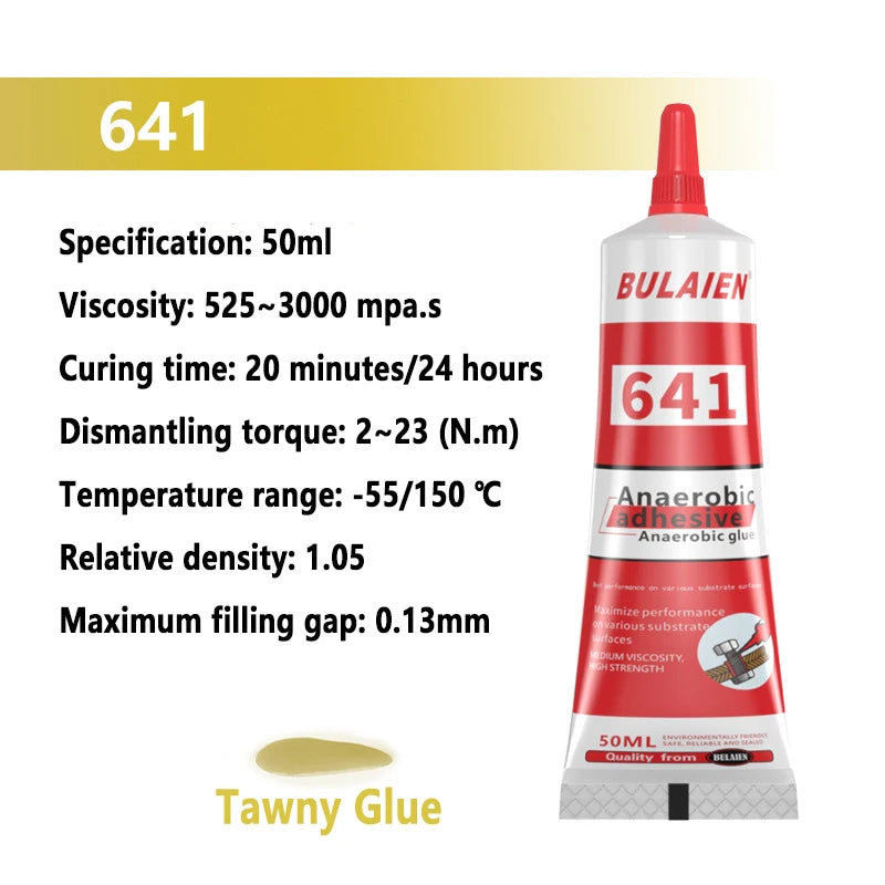 50ml Threadlocker Screw Glue Quickly Cured Thread Locking Agent Anaerobic Adhesive Corrosion-Resistant Anti-Loosening Glue