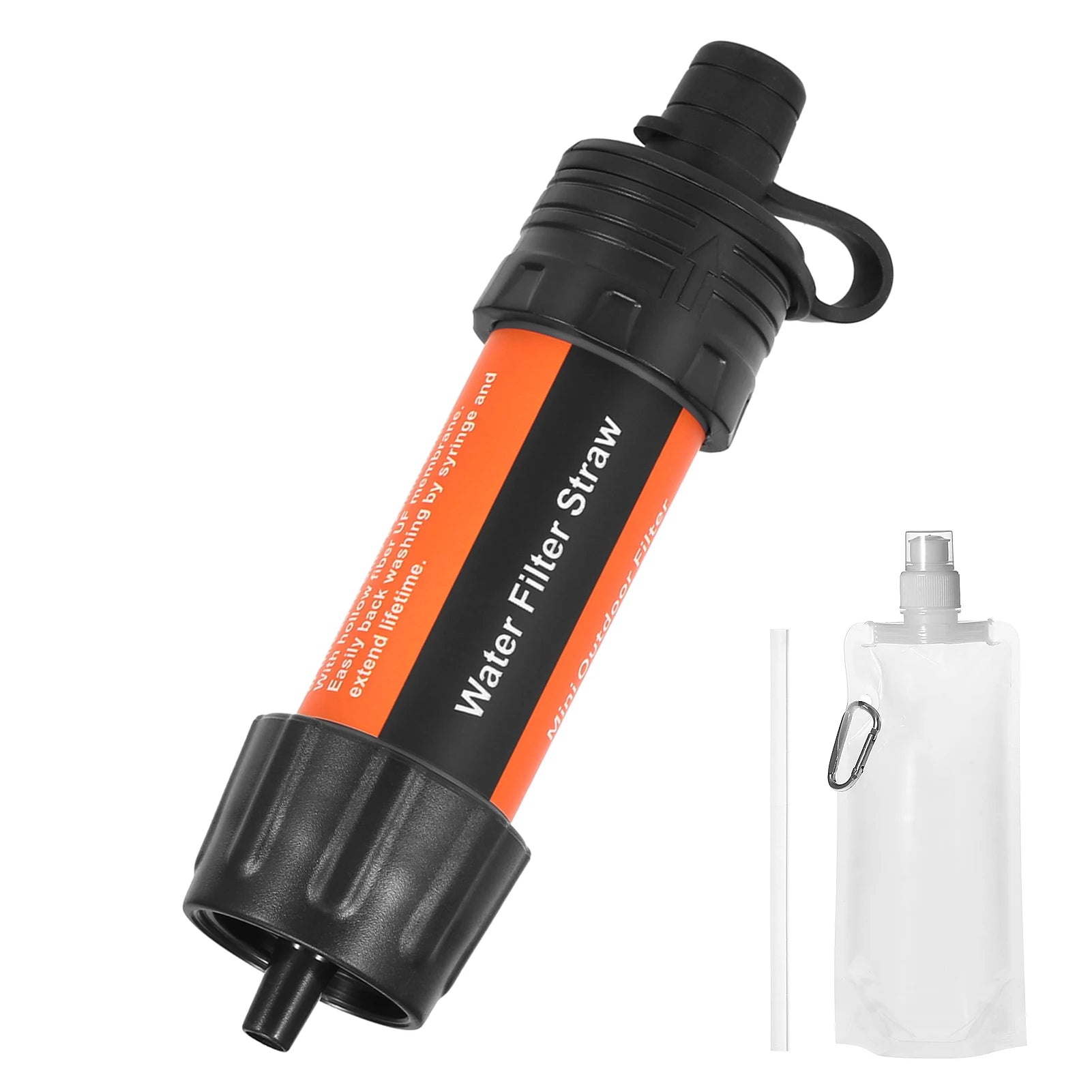Outdoor Water Filter Straw Portable Emergency Water Purifier for Camping Hiking Survival Travel Filtration System