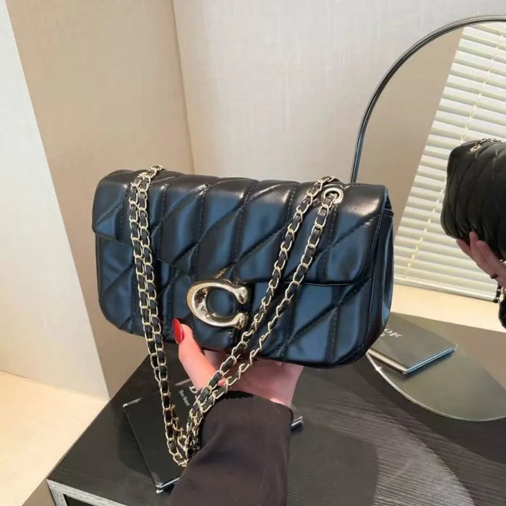 Retro luxury leather women's bag, one pack, shoulder strap, crossbody, dual-use, work travel versatile leather bag