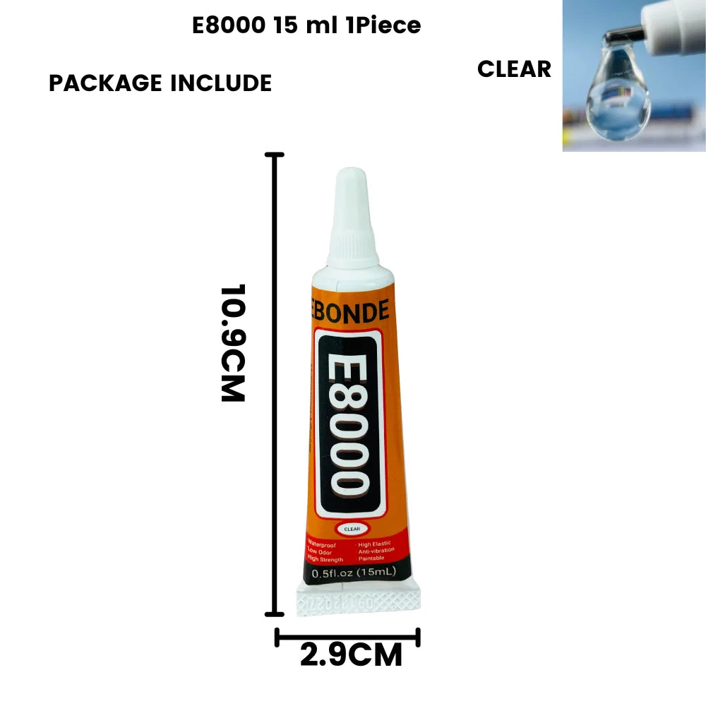 15/50/110mL E8000 Multi-Purpose Liquid Glue Super Strong Adhesive for Jewelry Crafts Rhinestones DIY E-8000 Phone Screen Glass