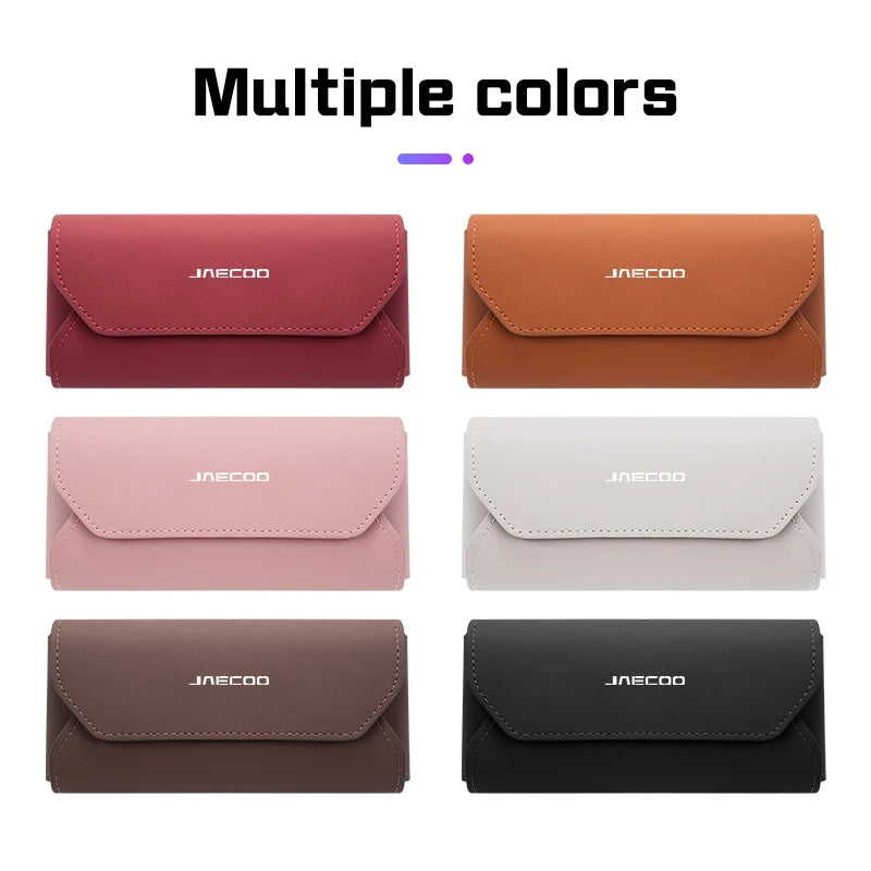 Car Glasses Case Portable Leather For Chery Jaecoo J7 J8 2025 Car Sunshade Sunglasses Holder Eyeglasses Storage Box Accessories