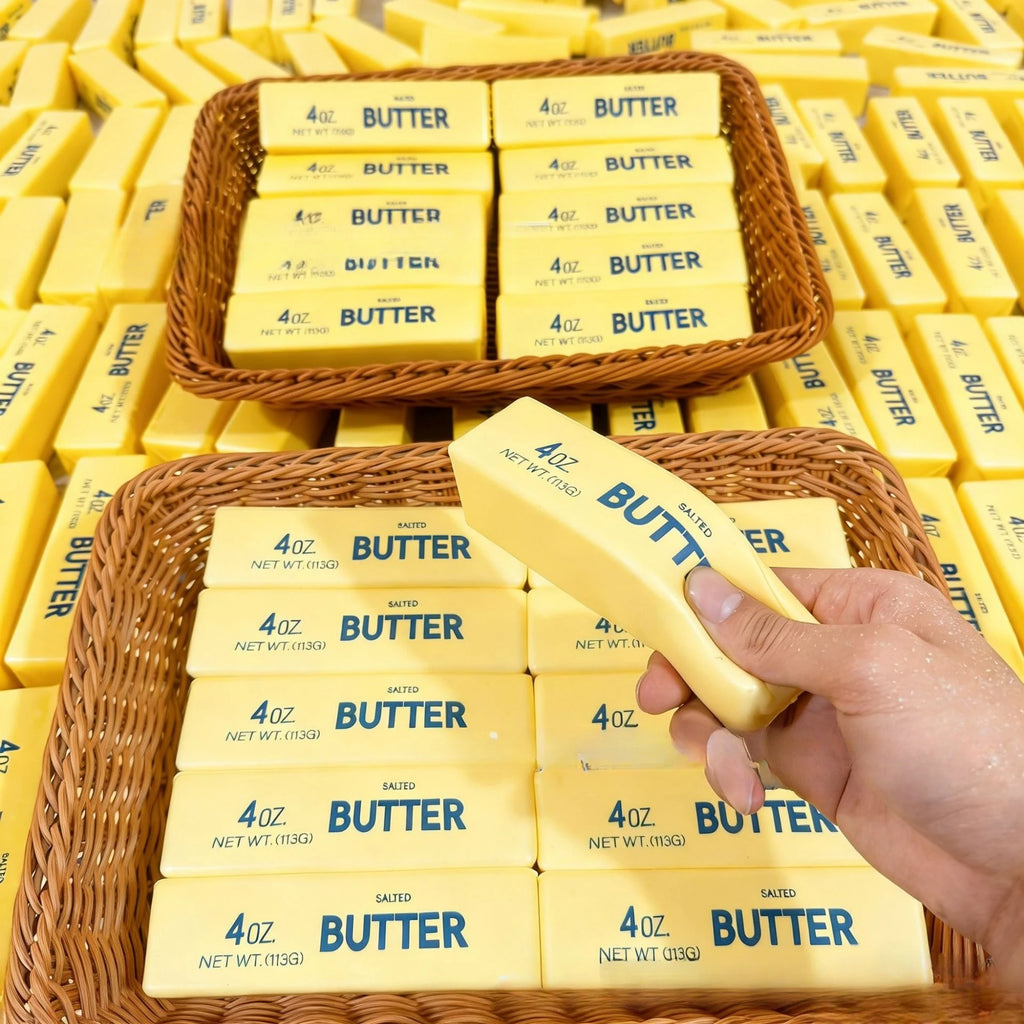 Butter Squishy Toy Simulation Squishy Cheese Fidget Toys Stress Relieving Accessoires Decompression Home Decor Desk Accessories