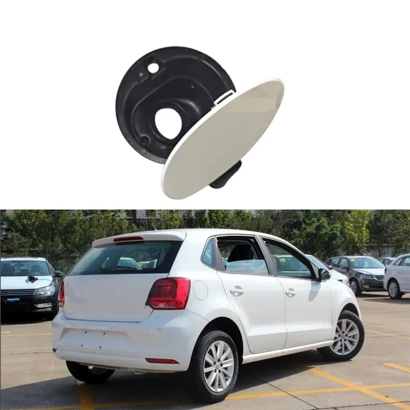 For VW Polo 2011-2018 Fuel Tank Outer Cover Lid Flap White 6R0809857D Fuel Tank Door Filler Cap 6RU809857