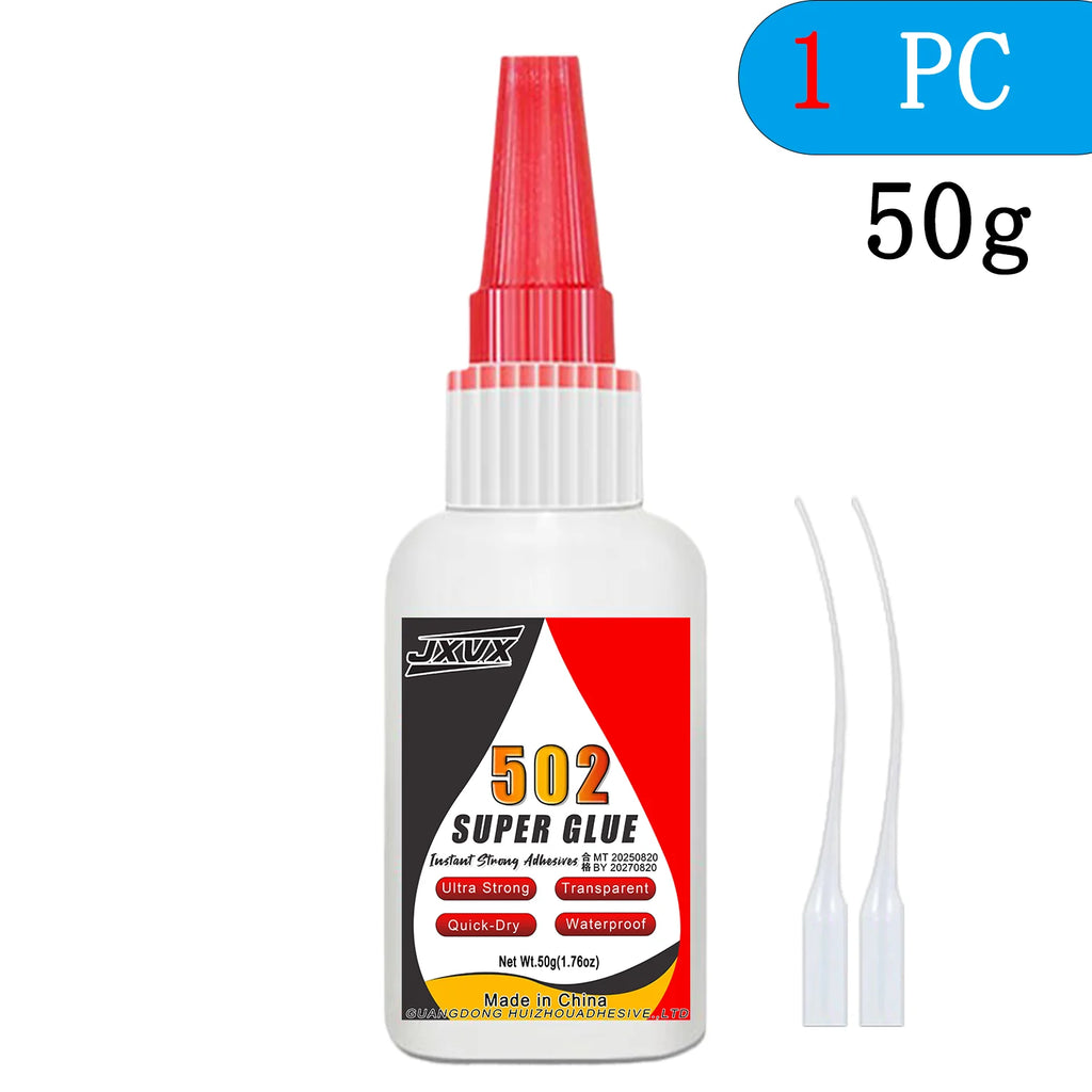 Super Cyanoacrylate 502 for Repairing Metal, Plastic, and Glass – 20/50g – 5-Second Quick-Drying Instant Adhesive