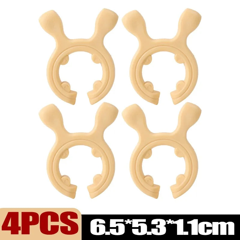 Silicone Deer Ear Spatula Rack Universal Anti-scalding Spoon Holder Heat-resistant Shovel Clip Overflow Pot Clips Kitchen Gadget