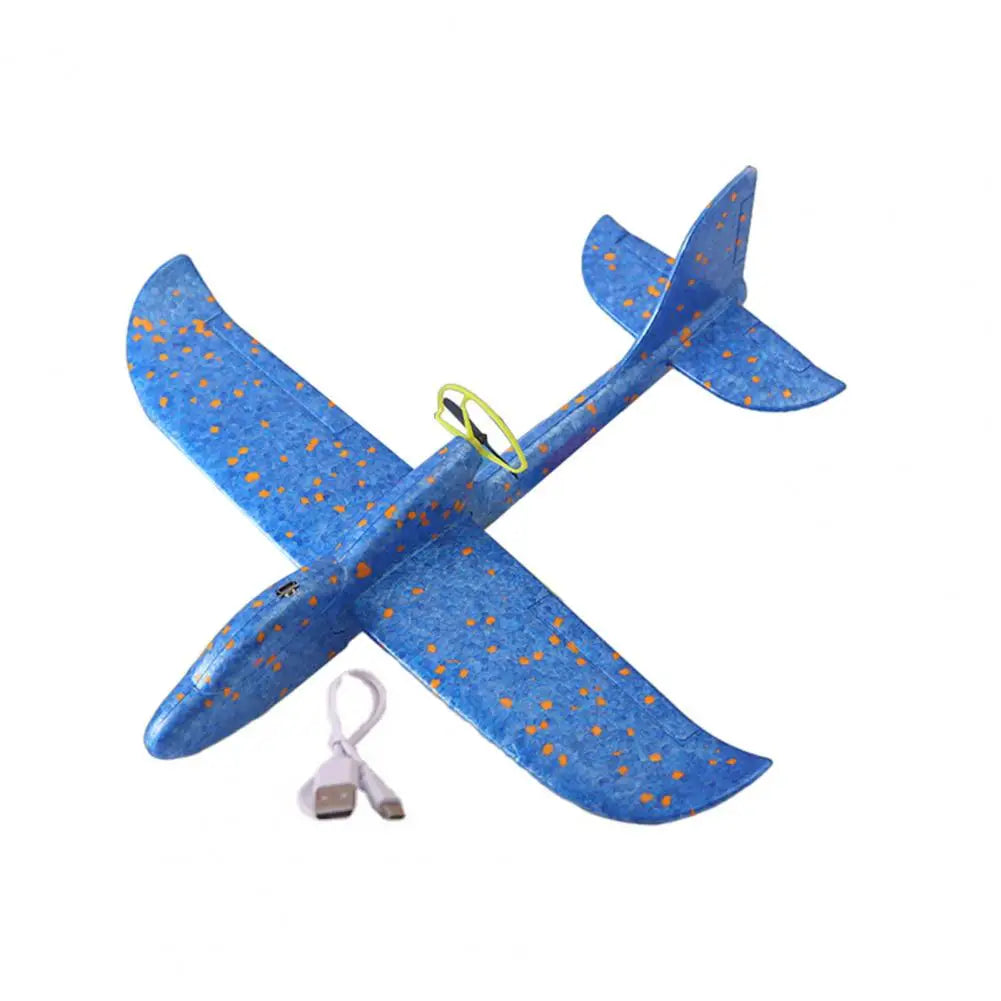 Airplane Toys with Propeller Guard Safe EPP Foam Electric Glider for Kids USB Rechargeable Long Flight Time Easy for Birthday
