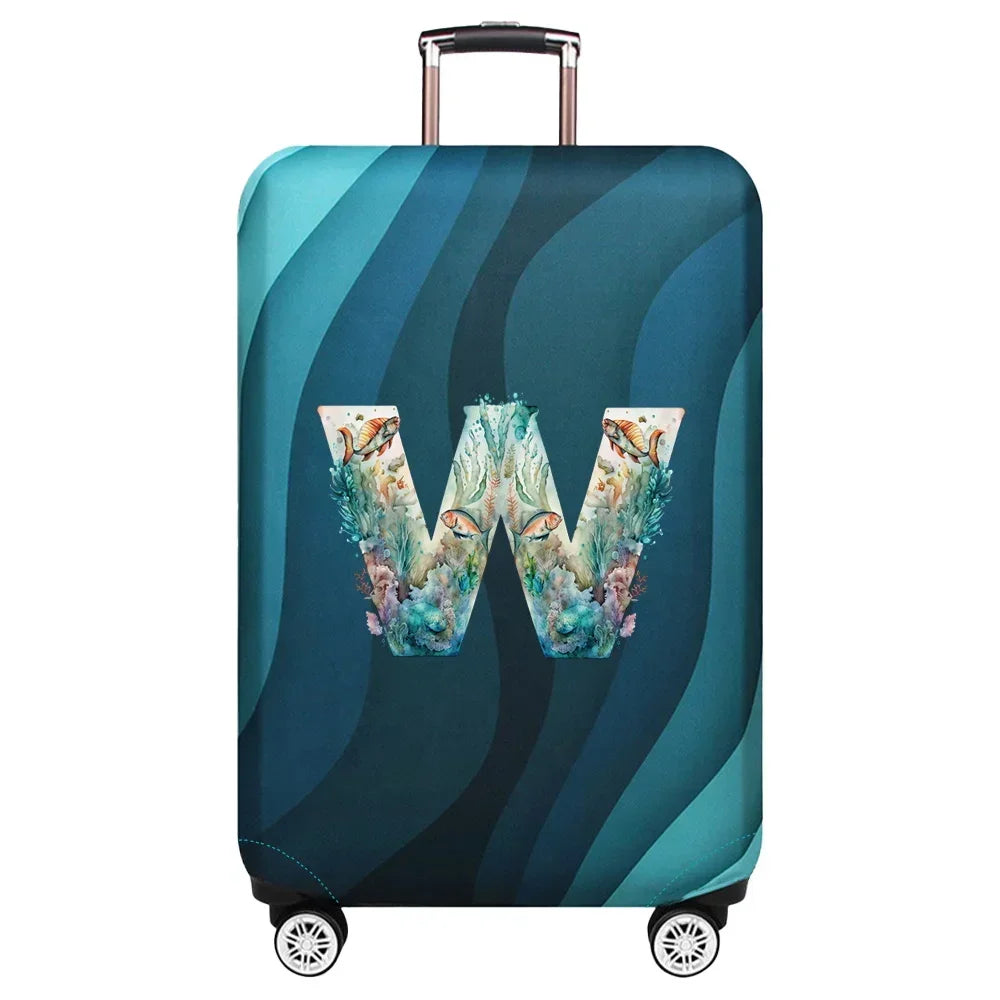 Elastic Fish Letter Series Luggage Protective Cover Suitable for 18-32 Inch Bag Suitcase Covers Trolley Cover Travel Accessories