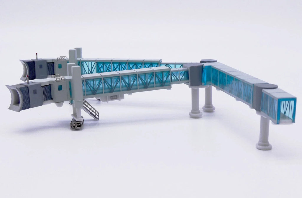 LH4387 1:400 Plastic Collectible Airport Passenger Bridge Simulation Finished Souvenir JC Wings for Boeing B747 Model