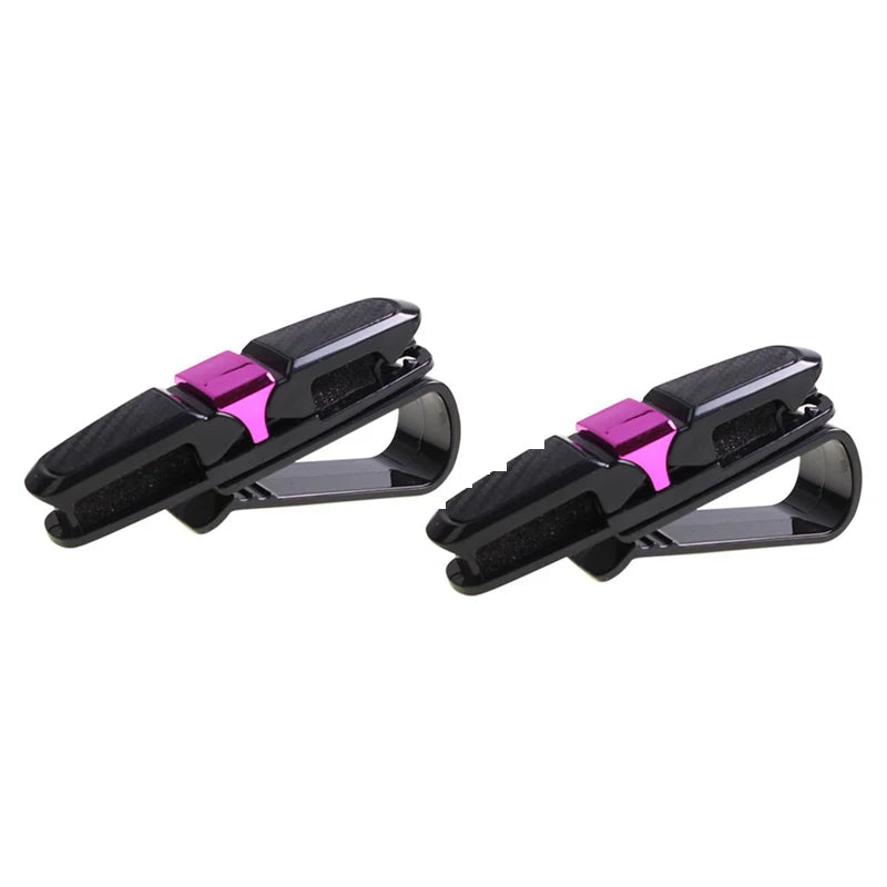Car Sunglasses Frame Carbon Fiber Bills Glasses Clip Multi Function In Car Creative Eye Box Card Double Headed Clip On Board
