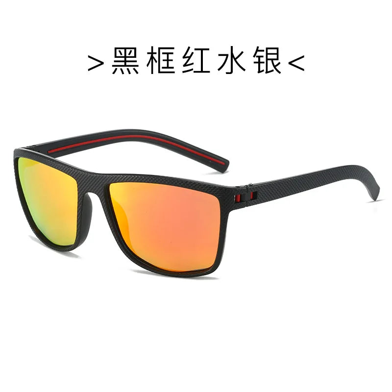 Eyewear Men Polarized Sunglasses Driving Outdoor UV Protective Square Large Frame Sun Glasses Sports Run Cycling Fishing T218