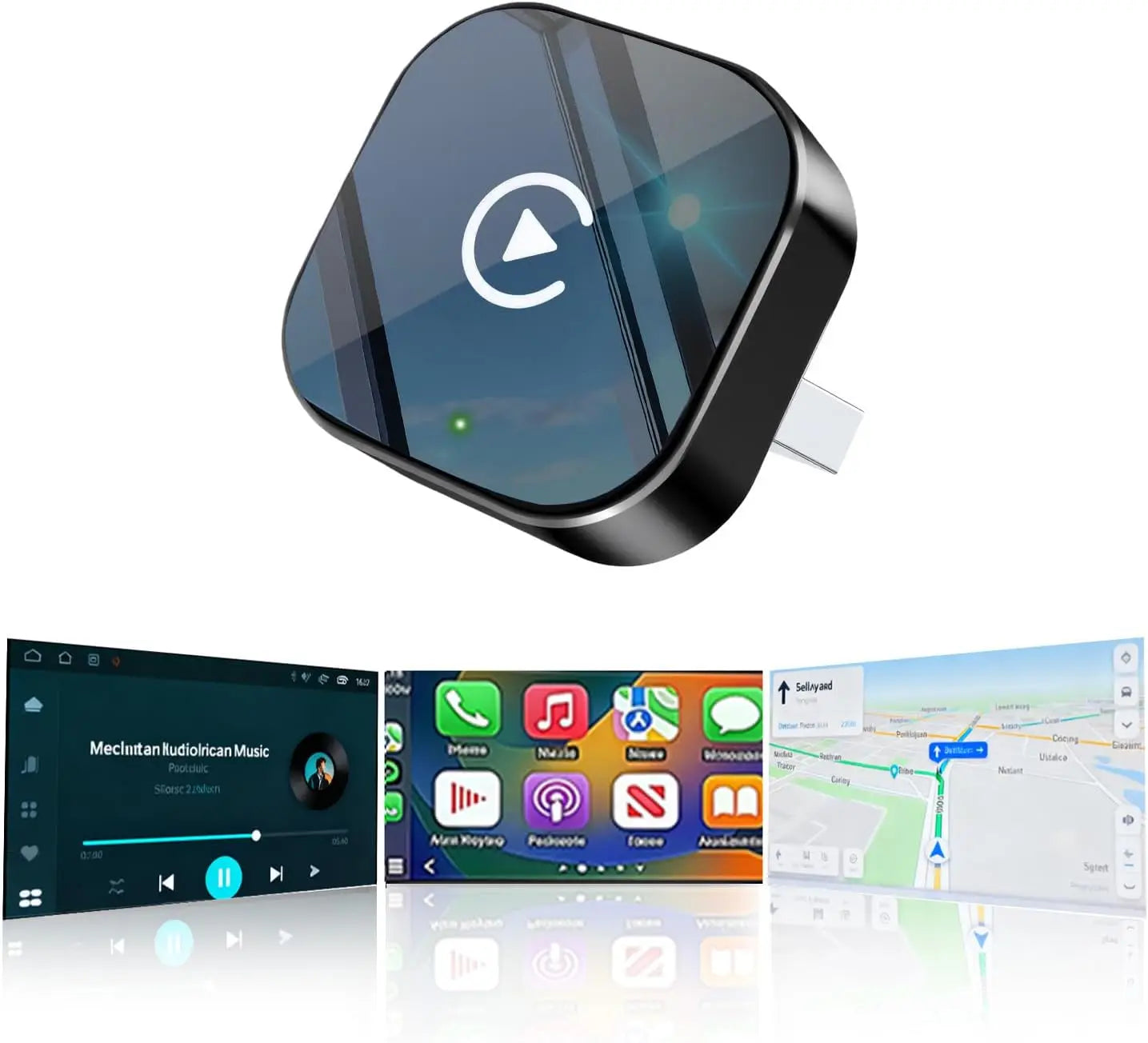 Wireless CarPlay Adapter2026 Upgraded – Suitable for Apple iPhone & Android, with Compact Size, Plug-and-Play Convenience, and F