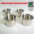 Stainless Steel Marine Boat RV Cup Water / Drink Bottle Holder Rustproof Universal Car Water Cup Holder 68MM