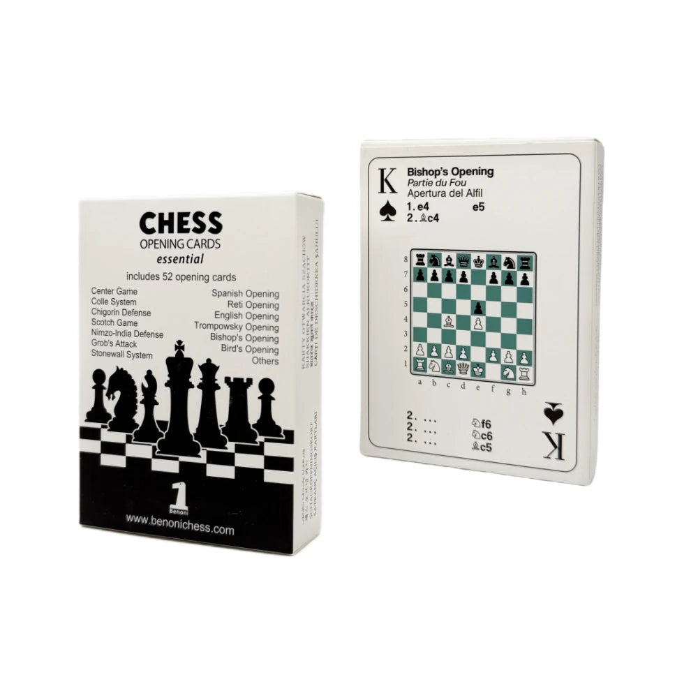 Benoni Chess Openings Cards -  Best gift for chess lovers to study chess strategy, tactics, opening moves