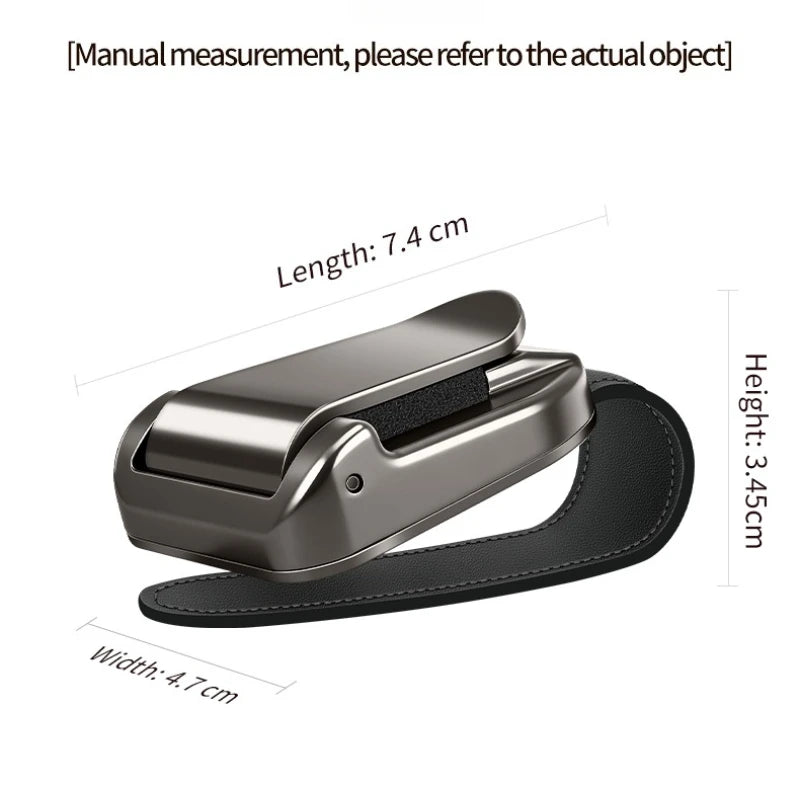 Multi Functional Car Glasses Clip Car Glasses Frame Alloy Car Interior Sunshade Storage Box Sunglasses Clip Card Clip