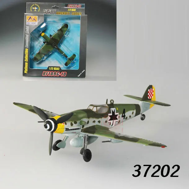 Easymodel 1/72 Scale Finished Military Aircraft Model Fighter Helicopter WWII and Modern Propeller Plane for Collection Display