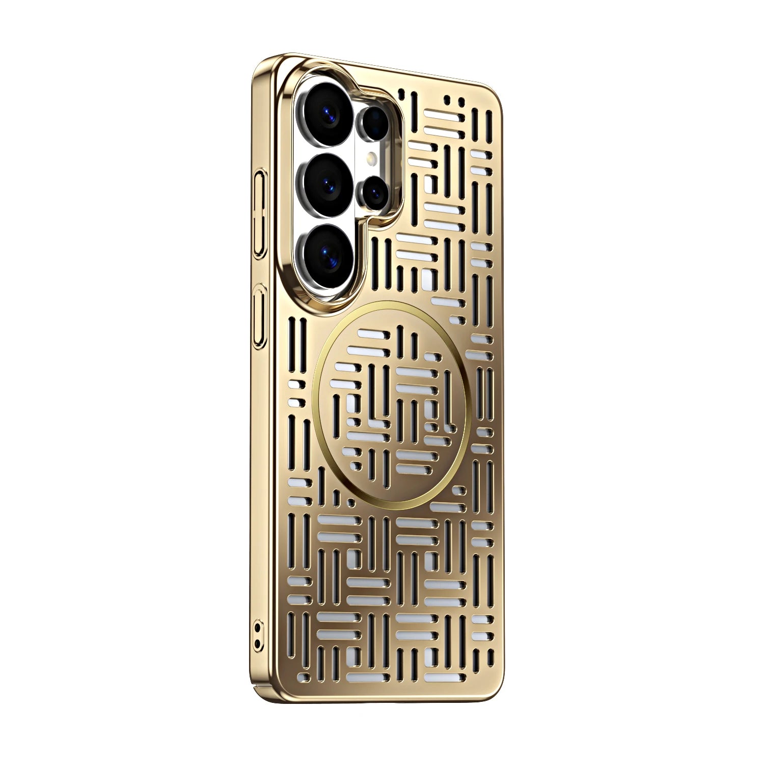 Fuzi Hole Heat Dissipation Phone Case,For Samsung S26 S25 Ultra With Built-in Magnetic Protection Back Cover,Stylish And Durable