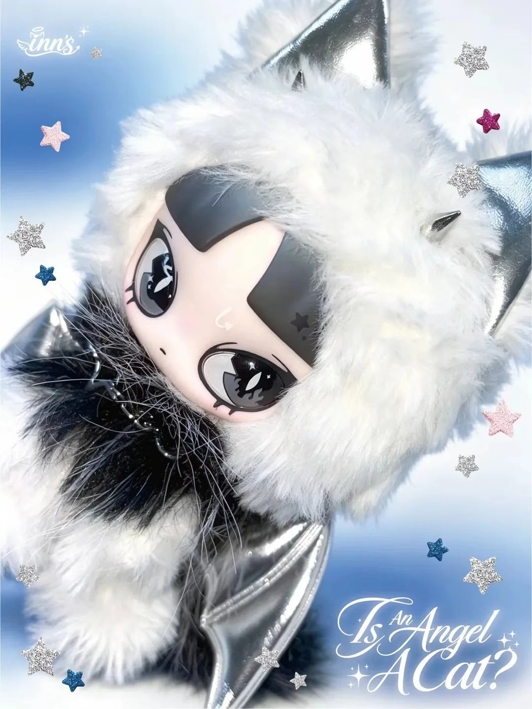 Inns Genuine Hang Tag Is an angel a kitten? Cute Anime Figure Doll Collectible Trendy Toys for Party Gift