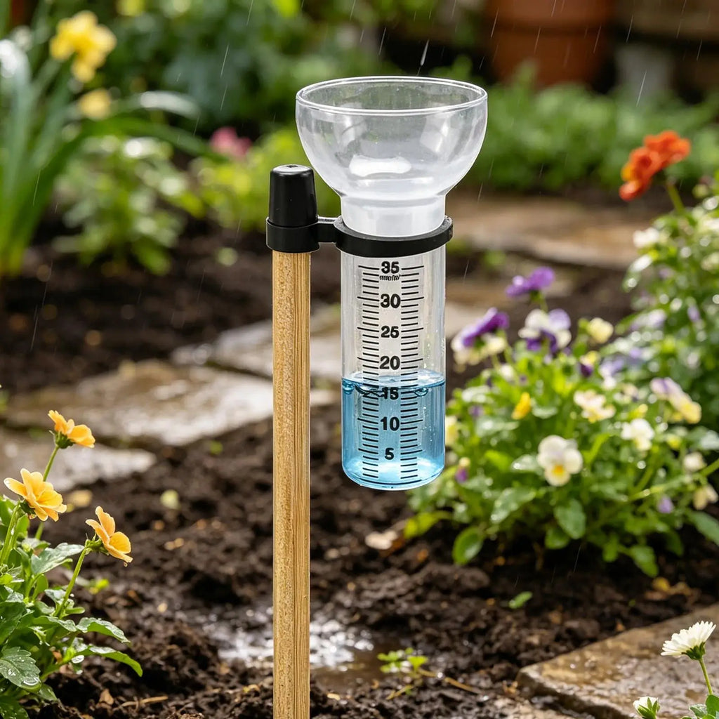 Rain Gauge 2 Pieces Accurate Glass Cups With Stand Rain Gauge Outdoor Replacement Tube For Home Yard Lawn Garden Patio Porch