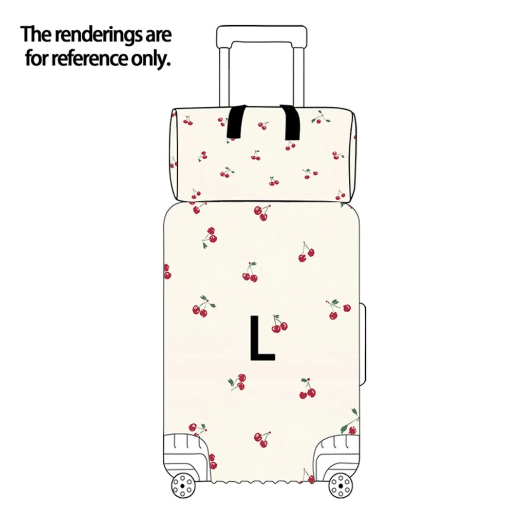 2pc Foldable, large-capacity, lightweight, unisex travel sports luggage set with protective cover