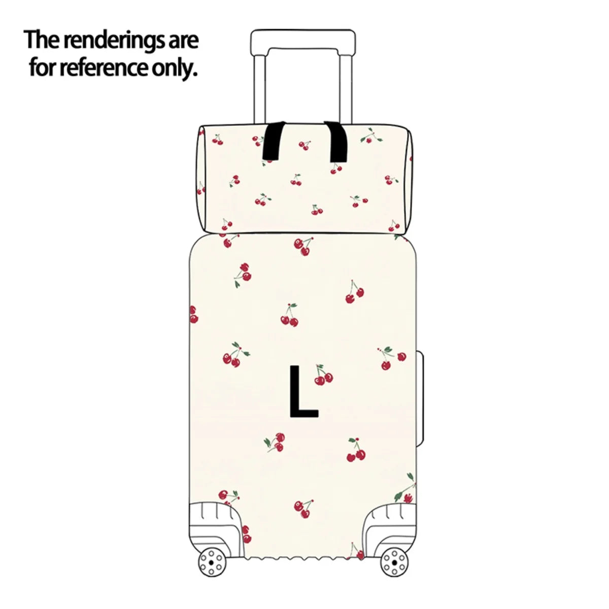 2pc Foldable, large-capacity, lightweight, unisex travel sports luggage set with protective cover