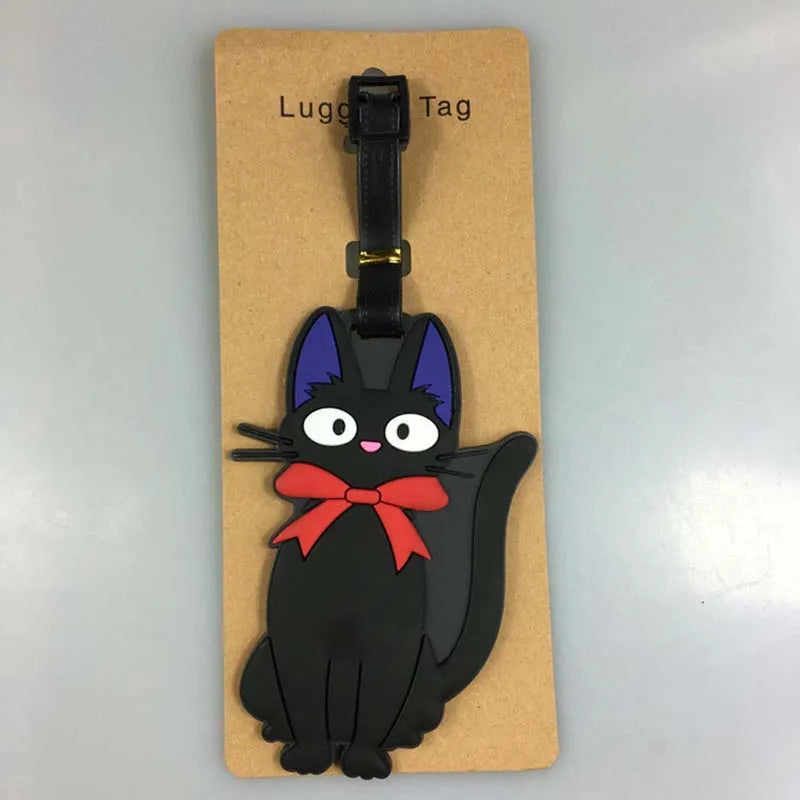 Lovely Disney Marie Cat  Travel Accessories Luggage Tag Silica Gel Suitcase ID Addres Holder Baggage Boarding Tag Portable Label