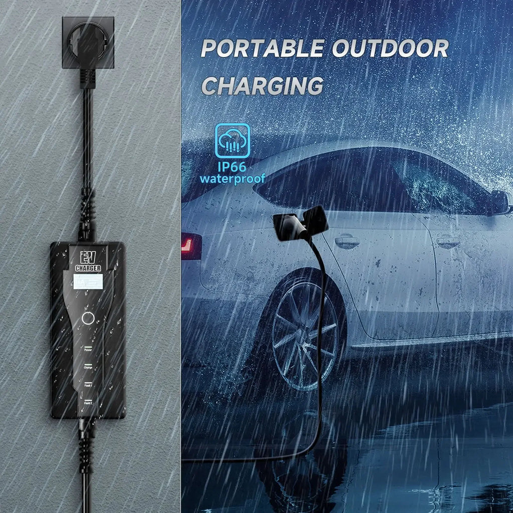 AFYEEV 16A 3.6kw 5m Type2 Type1 EV Charger Portable GBT Electric Vehicle Charger EVSE Charging Cable Safety and Reliable Wallbox