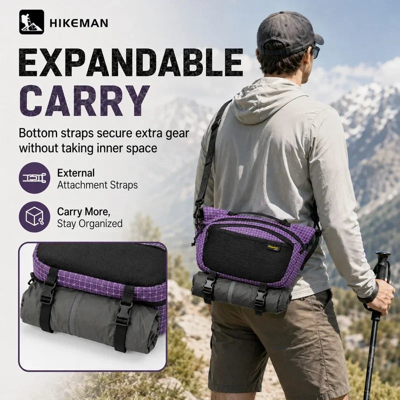 Ultralight Chest Pack UHMWPE Water‑Resistant Crossbody Bag Multi‑Pocket Sling Bag For Hiking Cycling Camping Travel Daily Use