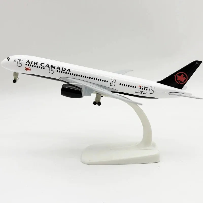 20cm Scale Aircraft Canada B787 Airways Toy Planes Model Airplane Alloy Metal Plane Model For Hobby Collected