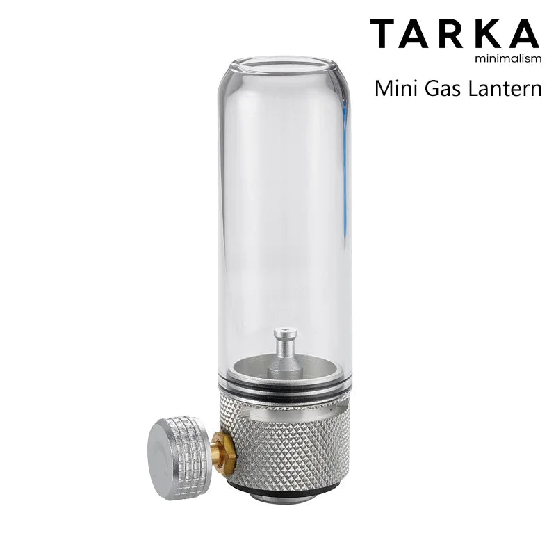 Candlestick-Style Metal Gas Lantern Coreless Vapor Lamp for Ambient Camping Tent Lighting Canopy Outdoor Portable Light