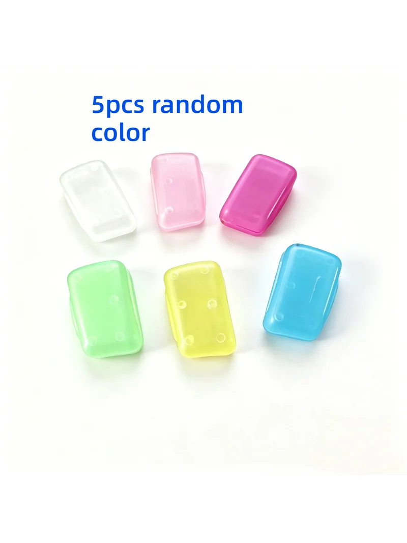 5PCS Random Color Travel Toothbrush Head Cover Toothbrush Head Protector Portable Outdoor Travel Toothbrush Protective Case