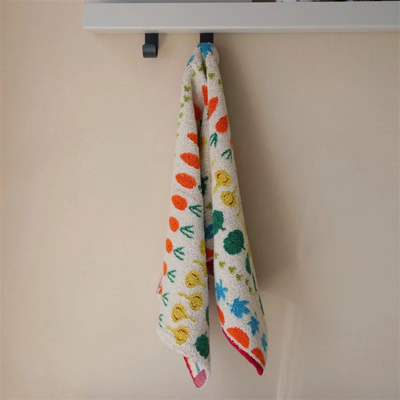 Square Towel Face Towel And Bath Towel Children's Shower Towel Ins Vegetable And Fruit Household Pure Cotton Shower Towel