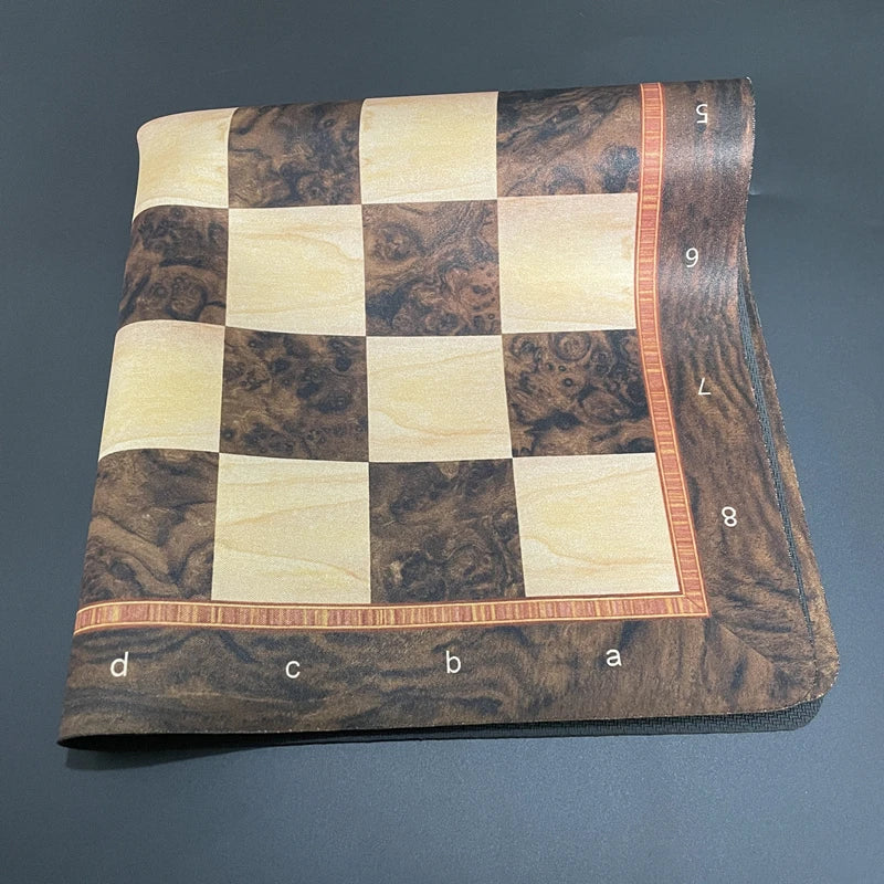 Large 52cm/ 20.5-inch championship game chessboard, foldable and rollable soft rubber chessboard, checkers board