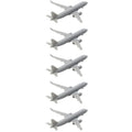 5PCS Multiple Scale A320neo Airliner Model 1/2000 1/1500 1/700 1/400 Static Aircraft w Landing Gear for DIY Building Decoration