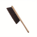 1pc Hand Broom Counter Duster Dusting Brush for Home Cleaning, Soft Dust Brush with Long Wooden Handle for Bed Sofa Furniture