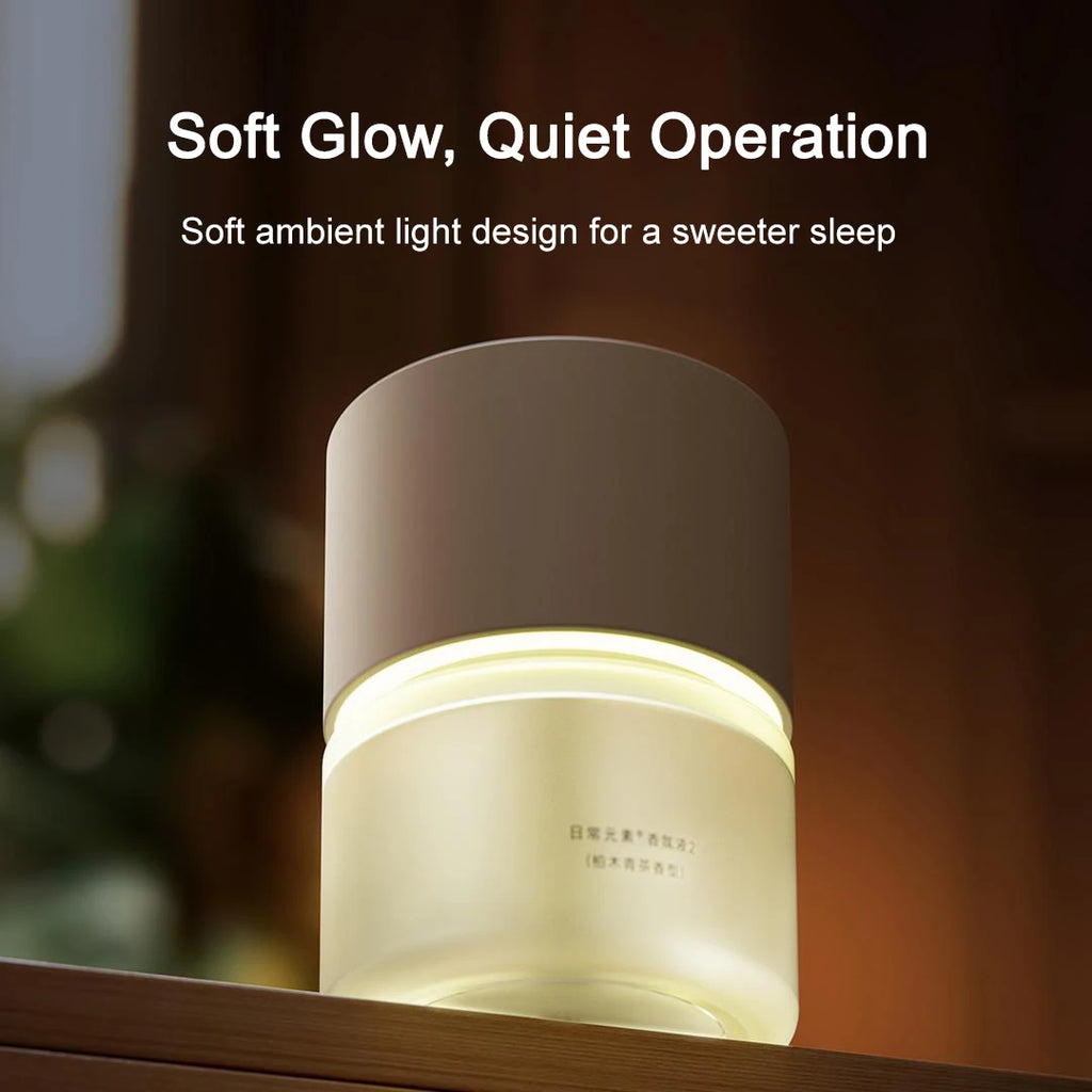 MIJIA Smart Scent Diffuser 2,Sealed Bottle,2 Scents Wood Tea & Lychee,aroma diffusers 135 mL, 3 Levels,60 Days Use,Type‑C