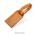 Free Monogrammed Vegetable Tanned Leather Luggage Tag Aircraft Cow Leather Boarding Travel Badge Tag Trolley Case Leather Badge