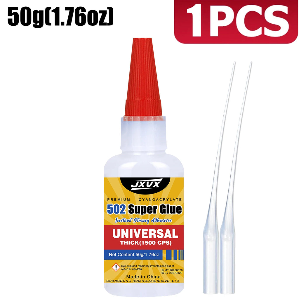 JXVX 502 Stone Super Glue High Viscosity, Cyanoacrylate Glue 50g Marble Adhesive, for Restoration and Production of Marble, Granite, Artificial Stone and Tile Products Low odor With precision dispenser 1-3PCS.