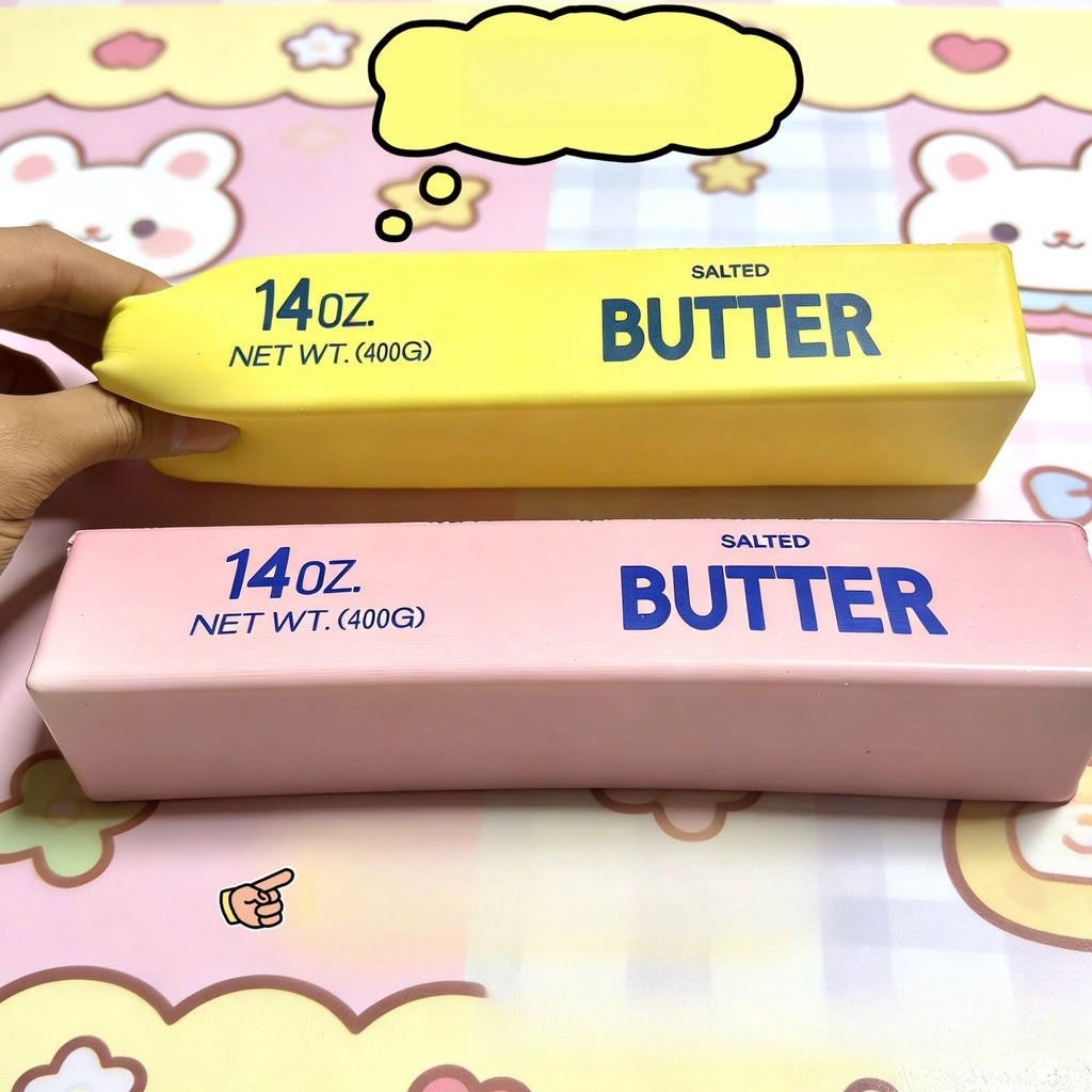 23CM Big Slow Rising Butter Stick Anti-Stress Anxiety Relief Toy Soft Squeezable Cheese Prank Gift Squeezing Toy